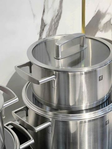Bộ Nồi Inox Zwilling Vitality 5 Món - An Toàn, Chắc Chắn, Dùng Cho Tất Cả Các Loại Bếp và Lò Nướng, Xuất Xứ Đức