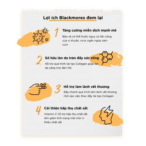 Viên uống vitamin C Blackmores Bio C 1000mg - Hỗ trợ sức khỏe, tăng cường sức đề kháng - 31 viên nhập khẩu Úc.