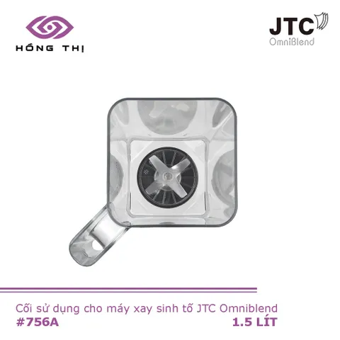 Cối Xay Sinh Tố JTC OmniBlend 1,5L - Bộ Cối, Nắp, Lưỡi Dao & Que Khuấy - Tạo Sinh Tố Mịn Màu An Toàn, Nhập Khẩu Chính Hãng
