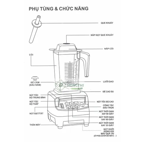 Máy Xay Sinh Tố Công Nghiệp JTC OmniBlend V TM-800A 1200W - Xay Đá, Rau Củ, Trái Cây Nhanh Chóng - Nhập Khẩu Chính Hãng