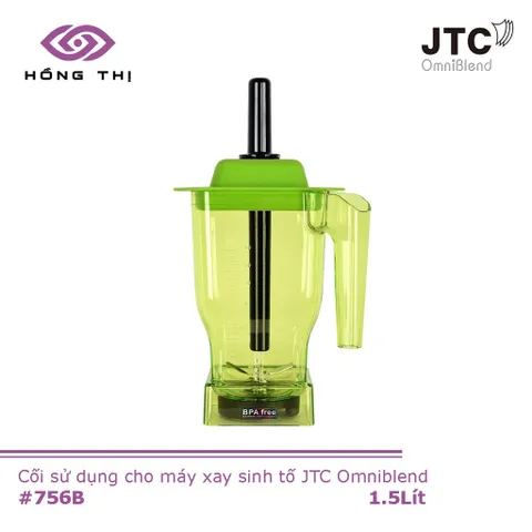 Cối Xay Sinh Tố Công Nghiệp JTC OmniBlend 1.5L - Bộ Cối, Nắp, Lưỡi Dao, Que Khuấy Bằng Nhựa Polycarbonate Chịu Lực, An Toàn Cho Sức Khỏe