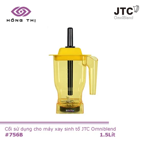 Cối Xay Sinh Tố Công Nghiệp JTC OmniBlend 1.5L - Bộ Cối, Nắp, Lưỡi Dao, Que Khuấy Bằng Nhựa Polycarbonate Chịu Lực, An Toàn Cho Sức Khỏe