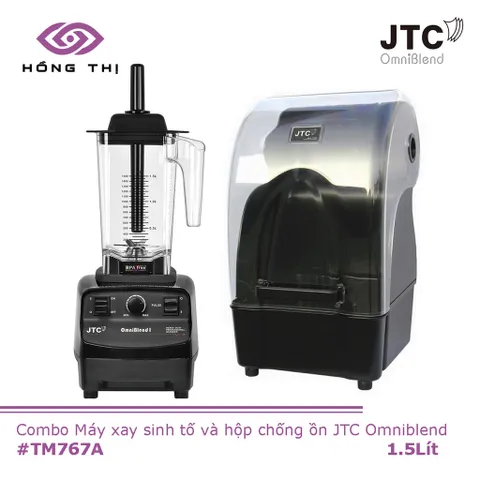 Máy xay sinh tố JTC OmniBlend I TM-767A 1200W với Hộp chống ồn 1.5L - Nhập khẩu chính hãng, chất lượng cao cho quán cà phê và gia đình