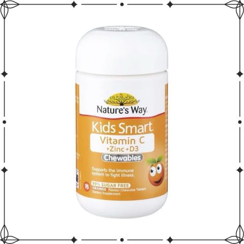 [Nhập khẩu chính ngạch] Hỗ trợ tăng đề kháng Nature’s Way Kids Smart Vitamin C + Zinc + D3 Chewable 75 viên - dii.