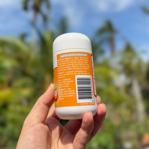[Nhập khẩu chính ngạch] Hỗ trợ tăng đề kháng Nature’s Way Kids Smart Vitamin C + Zinc + D3 Chewable 75 viên - dii.