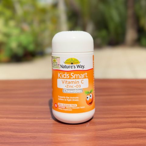 [Nhập khẩu chính ngạch] Hỗ trợ tăng đề kháng Nature’s Way Kids Smart Vitamin C + Zinc + D3 Chewable 75 viên - dii.