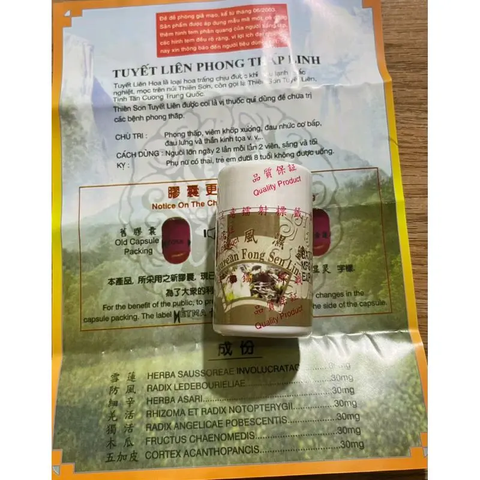 Tuyết Liên Phong Thấp Linh 30 Viên - Hỗ Trợ Sức Khỏe Xương Khớp, Giảm Đau Thần Kinh Tọa, Đau Lưng Từ Malaysia