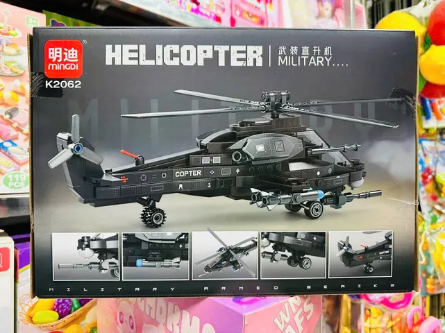 Mingdi Đồ Chơi Xây Dựng Lắp Ráp K2062 Mô hình Máy bay trực thăng Military Với Thiết Kế Độc Đáo Cho Trẻ Từ 6 Tuổi