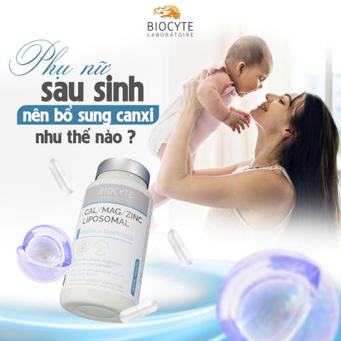 Viên uống Cal/Mag/Zinc Liposomal Biocyte Pháp bổ sung Canxi, Magie, Kẽm 277247