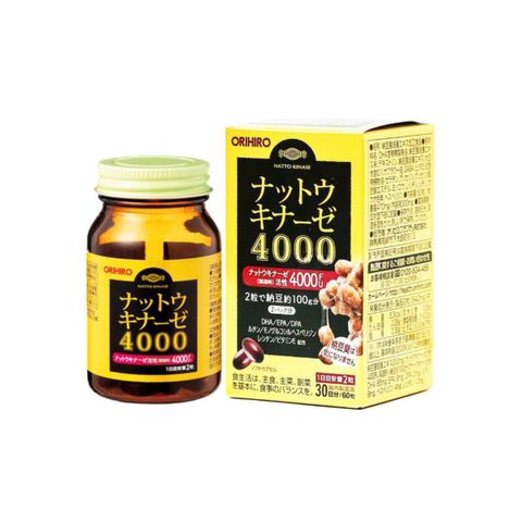 Viên Uống Orihiro Nattokinase 4000FU Japan Phòng Ngừa Đột Qụy 470mg