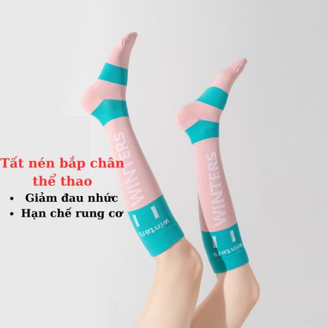 Vớ Nén Bắp Chân Thể Thao Chạy Bộ Thoáng Khí, Thấm Mồ Hôi, Bảo Vệ Cơ, Giảm Chấn Thương - Thoải Mái Khi Vận Động