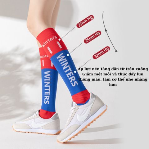 Vớ Nén Bắp Chân Thể Thao Chạy Bộ Thoáng Khí, Thấm Mồ Hôi, Bảo Vệ Cơ, Giảm Chấn Thương - Thoải Mái Khi Vận Động