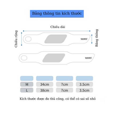 Băng Quấn Cổ Tay AOLIKES - Chất Liệu Mỏng Nhẹ Bảo Vệ Cổ Tay Khi Chơi Thể Thao, Hỗ Trợ Phục Hồi Chấn Thương