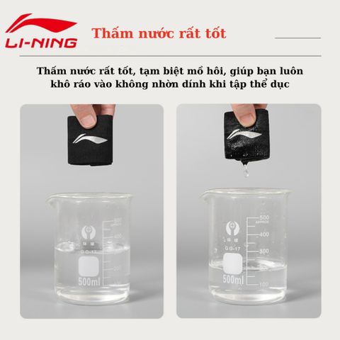 Băng Đô Thể Thao Lining Thấm Hút Mồ Hôi - Phụ Kiện Yoga, Cầu Lông, Tennis Cho Nam Nữ, Chống Tụt Hiệu Quả