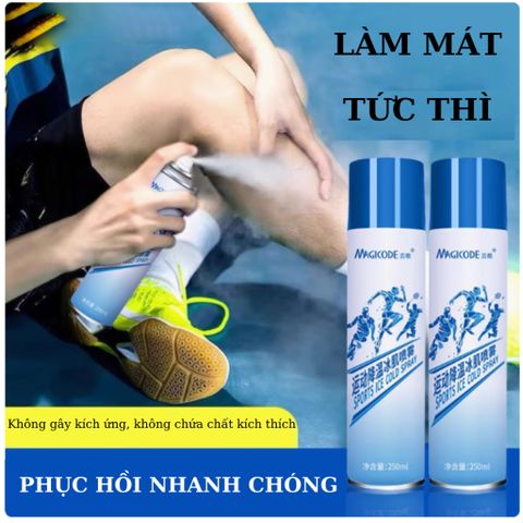 Chai xịt lạnh giảm đau thể thao Magicode 250ml làm lạnh nhanh chóng giảm căng tức cơ tức thì