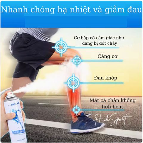 Chai xịt lạnh giảm đau thể thao Magicode 250ml làm lạnh nhanh chóng giảm căng tức cơ tức thì