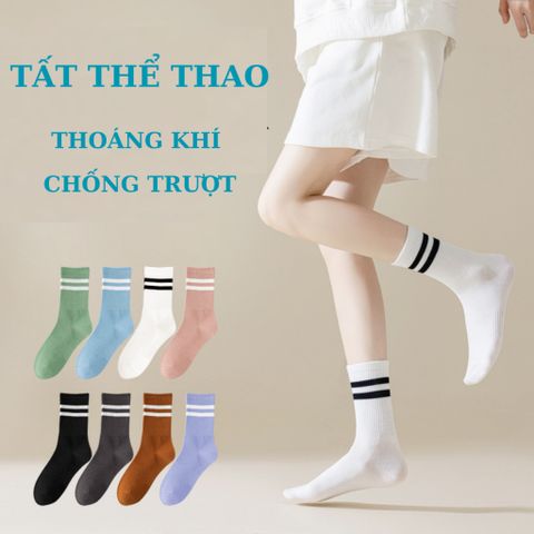 Tất Thể Thao Nữ Chống Trượt Độ Đàn Hồi Cao - Vỏ Bọc Chân Thấm Mồ Hôi, Thiết Kế Thoáng Khí cho Mọi Hoạt Động Thể Thao