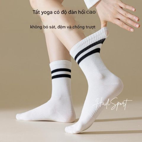 Tất Thể Thao Nữ Chống Trượt Độ Đàn Hồi Cao - Vỏ Bọc Chân Thấm Mồ Hôi, Thiết Kế Thoáng Khí cho Mọi Hoạt Động Thể Thao
