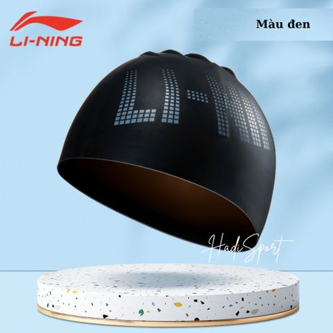 Mũ Bơi Người Lớn Lining Silicone Chống Trượt & Thấm Nước - Mẫu Mới LXMT550, Đen, Trắng, Xám, Xanh, Tím