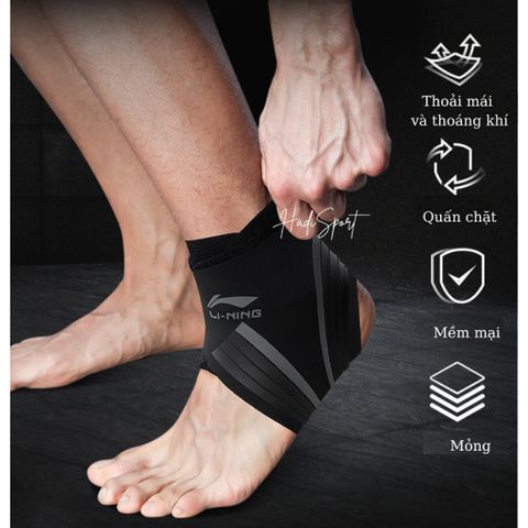Băng quấn bảo vệ mắt cá chân, khớp cổ chân LI-NING giúp bảo vệ khớp phục hồi chấn thương mã  LDEU157