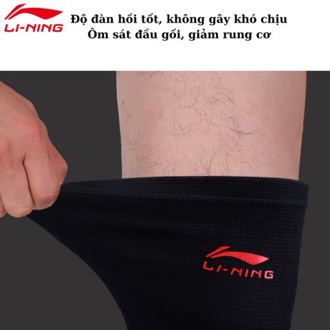 Bó Gối Thể Thao LI-NING Chính Hãng - Băng Bảo Vệ Đầu Gối Chạy Bộ, Tập Gym, Yoga - Đệm Thoáng Khí, Chống Trượt, Phục Hồi Chấn Thương