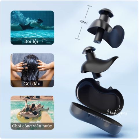 Nút Tai Bơi Silicon Chống Nước Lining 2 Lớp - Bảo Vệ Tai Hiệu Quả Khi Bơi, Tắm, Chơi Nước - Mã LSJN709