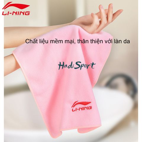 Khăn lau mồ hôi LINING chính hãng - Khăn thể thao thấm hút mồ hôi cho cầu lông và bơi lội, kích thước 60 x 30 cm