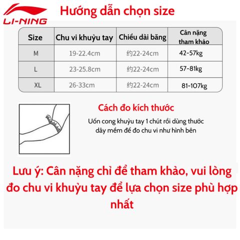 Băng Bảo Vệ Khuỷu Tay LI-NING Chống Trượt - Bảo Vệ Khớp Khi Chơi Cầu Lông, Bóng Rổ, Thể Thao Hạn Chế Chấn Thương Mã AQAH252-1