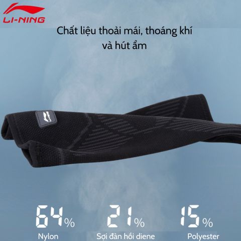 Băng Bảo Vệ Đầu Gối LI-NING Điều Áp - Phù Hợp Chạy Bộ & Chơi Thể Thao, Hỗ Trợ An Toàn Chống Chấn Thương Mã LDEU851