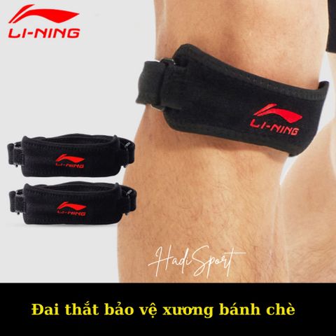 Đai Bảo Vệ Xương Bánh Chè LI-NING Chạy Bộ, Tập Gym - Giúp Bảo Vệ Khớp Gối, Thoáng Khí, Co Giãn, Freesize