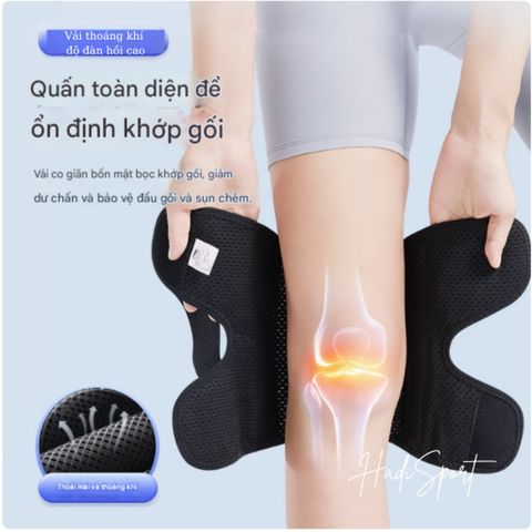 Bó Gối Lining LDEU182 - Đệm Khum Bảo Vệ Khớp Gối, Hỗ Trợ Phục Hồi Chấn Thương, Giảm Đau Thể Thao, Co Giãn Thoáng Khí