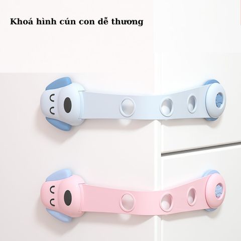 Khoá Ngăn Kéo An Toàn Cho Bé Hình Cún Con Đáng Yêu - Giúp Tránh Bị Kẹp Tay Tủ Lạnh, Tủ Nội Thất, Dễ Sử Dụng