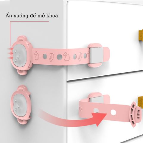 Khoá Ngăn Kéo An Toàn Cho Bé Hình Cún Con Đáng Yêu - Giúp Tránh Bị Kẹp Tay Tủ Lạnh, Tủ Nội Thất, Dễ Sử Dụng