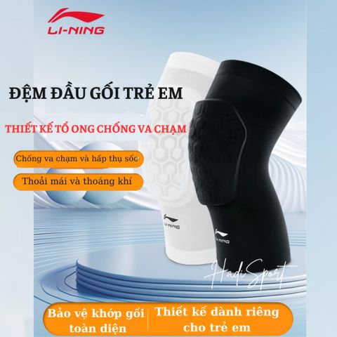 Đệm đầu gối trẻ em Lining - Băng bảo vệ gối nhẹ, thoáng khí cho trẻ em, an toàn khi chơi thể thao, hoạt động ngoài trời