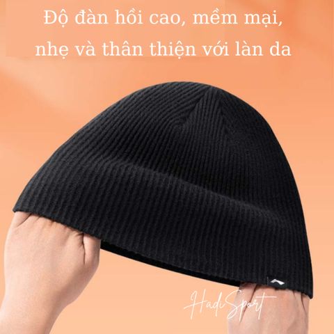 Mũ Len 2 Lớp Li-Ning Cao Cấp - Giữ Ấm Đầu và Tai, Chất Liệu Mềm Mại, Thoải Mái, Phong Cách Thời Trang Mùa Đông