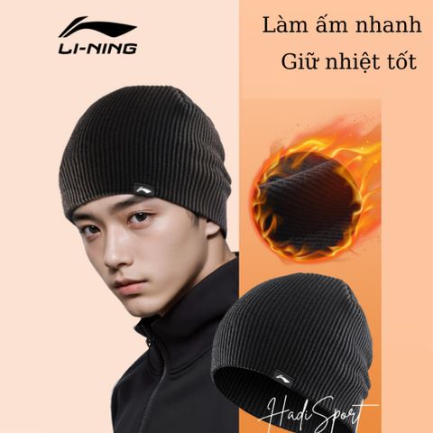 Mũ Len 2 Lớp Li-Ning Cao Cấp - Giữ Ấm Đầu và Tai, Chất Liệu Mềm Mại, Thoải Mái, Phong Cách Thời Trang Mùa Đông