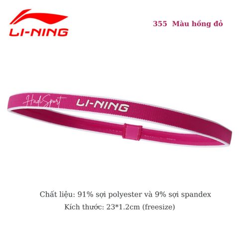 Băng Đô Thể Thao LI-NING LDEP355 - Mỏng Nhẹ, Thoáng Khí, Ngăn Mồ Hôi, Độ Đàn Hồi Cao Dành Cho Yoga, Chạy Bộ, Thể Thao Trong Nhà