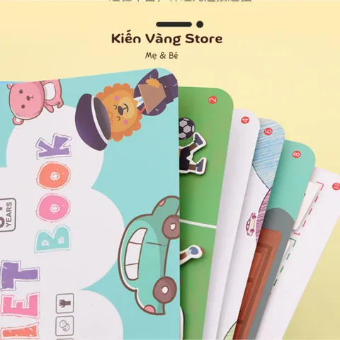 Học liệu Bóc Dán Thông Minh Montessori - Đồ Chơi Học Từ Vựng Tiếng Anh Cho Bé 3-6 Tuổi - Bảng Bận Rộn Sáng Tạo