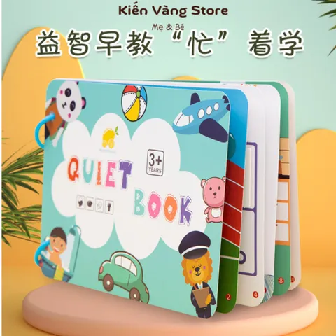 Học liệu Bóc Dán Thông Minh Montessori - Đồ Chơi Học Từ Vựng Tiếng Anh Cho Bé 3-6 Tuổi - Bảng Bận Rộn Sáng Tạo