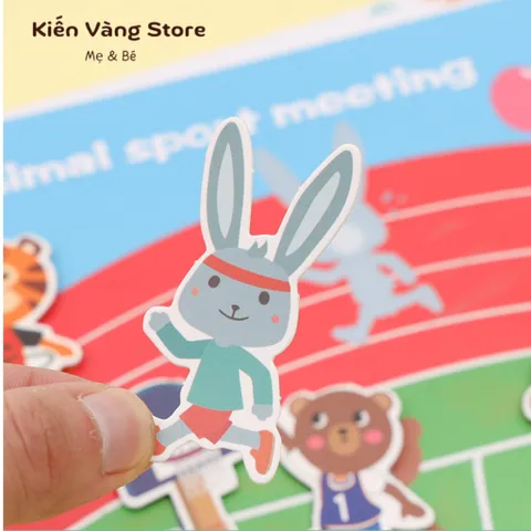Học liệu Bóc Dán Thông Minh Montessori - Đồ Chơi Học Từ Vựng Tiếng Anh Cho Bé 3-6 Tuổi - Bảng Bận Rộn Sáng Tạo