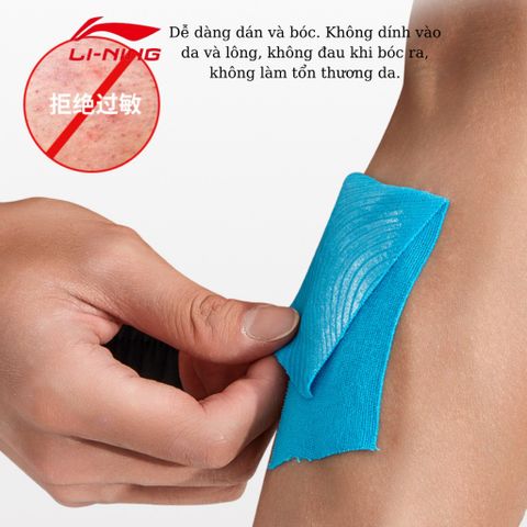 Băng keo dán cơ thể thao Kinesiology LI-NING  bảo vệ cơ, chống căng cơ, phục hồi chấn thương LQAK100
