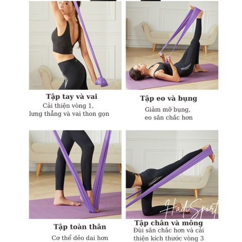 Dây kháng lực LI-NING 1.5m - Dây đàn hồi tập Gym, Yoga, Pilates tăng cường sức bền, linh hoạt cho mọi lứa tuổi