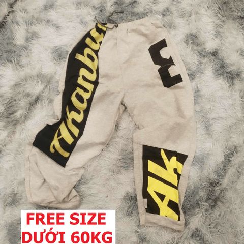 Quần Jogger Thể Thao Unisex Xám Ống Rộng - Dễ Phối Đồ, Tập Gym, Chạy Bộ - FREESIZE Dưới 60kg