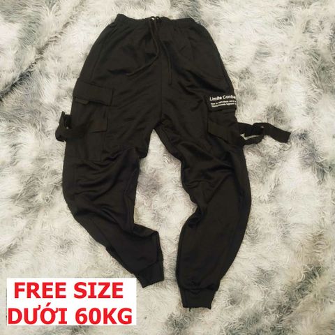 Quần Jogger Thể Thao Nam Nữ - Quần Tập Gym Đen Dây Hộp, Phong Cách Unisex Thoải Mái, Dễ Phối Đồ, FREESIZE, Thích Hợp Mọi Hoạt Động