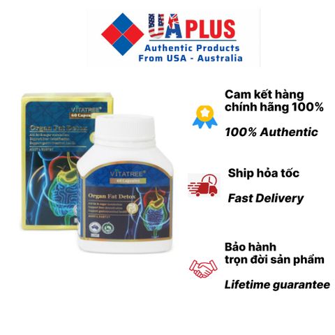[Nhập khẩu chính ngạch] Viên uống giảm mỡ nội tạng Vitatree Organ Fat Detox 60 viên hàng Úc 277626
