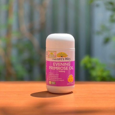 Tinh Dầu Hoa Anh Thảo Nature's Way 1000mg 60 Viên - Hỗ Trợ Cân Bằng Nội Tiết Nữ và Làm Đẹp Da - Hàng Nhập Khẩu Chính Ngạch Úc