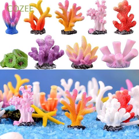 San Hô Nhựa Mini Trang Trí Bể Cá - Tiểu Cảnh Đẹp, Bền, Phong Cách Biển Nhân Tạo, Phụ Kiện Hồ Cá, Chất Liệu Resin Không Độc Hại