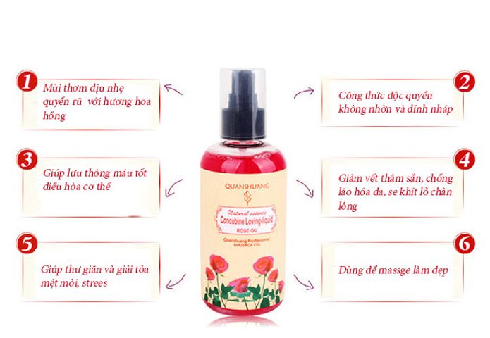 Dầu Mát Xa Vợ Chồng Hương Tự Nhiên Quyến Rũ 200ml - Thư Giãn Với Hương Hoa Hồng, Trà Xanh & Tulip, Chăm Sóc Da Toàn Thân