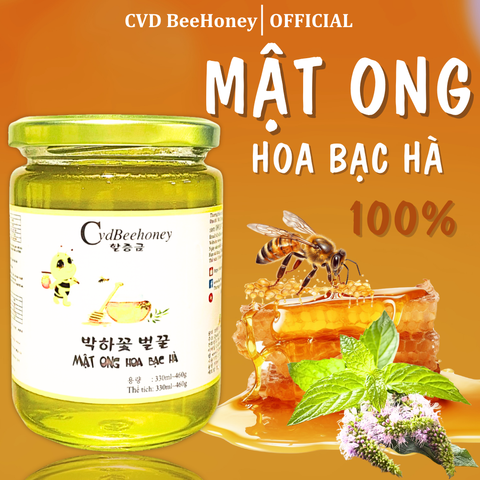 Mật Ong Nguyên Chất Hoa Bạc H à - Tăng Đề Kháng, Làm Đẹp Da - CVDBEEHONEY 600g Hương Vị Thanh Ngọt Từ Thiên Nhiên