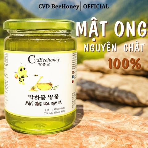 Mật Ong Nguyên Chất Hoa Bạc H à - Tăng Đề Kháng, Làm Đẹp Da - CVDBEEHONEY 600g Hương Vị Thanh Ngọt Từ Thiên Nhiên